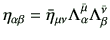 $\displaystyle \eta_{\alpha\beta} = \bar{\eta}_{\mu \nu} \Lambda_{\alpha}^{\bar{\mu}}\Lambda_{\beta}^{\bar{\nu}}$