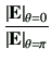 $\displaystyle \dfrac{\left\vert\vE\right\vert _{\theta=0}}{\left\vert\vE\right\vert _{\theta=\pi}}$