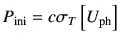 $\displaystyle P_{{\rm ini}} = c \sigma_T \left[ U_{{\rm ph}}\right]$