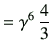 $\displaystyle =\gamma^6 \, \frac{4}{3}$