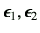 $ \bm {\epsilon }_1,\bm {\epsilon }_2$