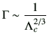 $\displaystyle \Gamma \sim \frac{1}{\Lambda_c^{2/3}}$